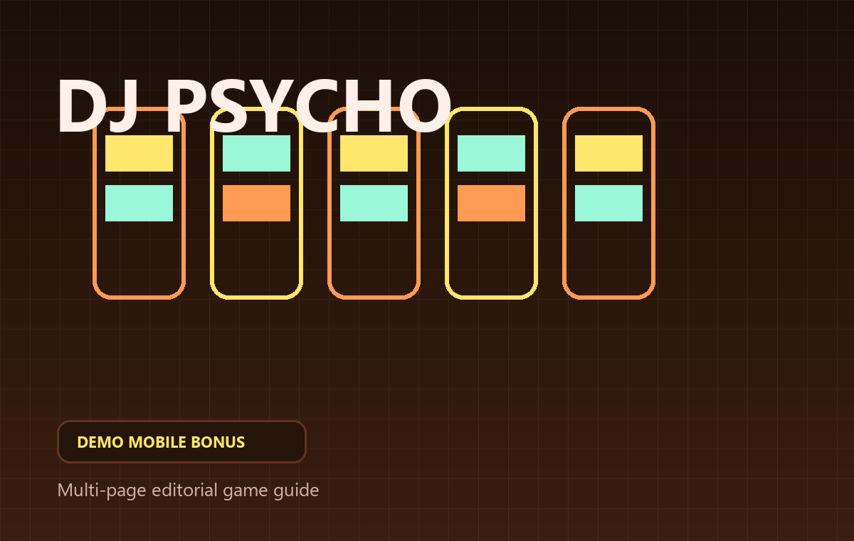 DJ Psycho game cover for demo mode, mobile play and bonus access